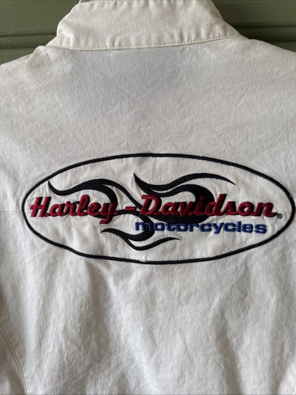 Harley Davidson Short Light Jacket Women M White Logo Full Zip Long Sleeve - Picture 9 of 12